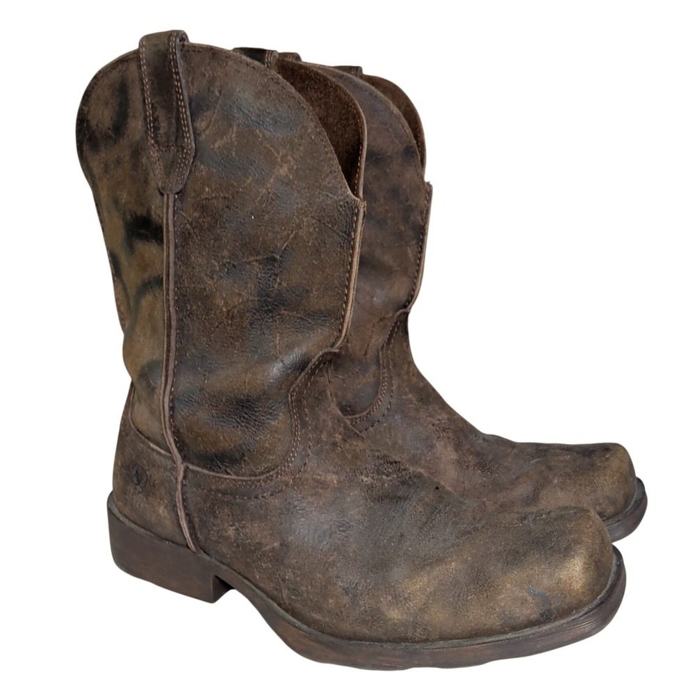 Ariat Rambler Boots Mens 11.5EE 2E Brown Leather Western Square Toe Country Boy